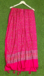 JAHAN TEXTILE rani Floral Printed Scarf for Women | Soft Lightweight Dupatta/Stole with Tassels | Elegant Ethnic & Casual Wear Wrap | Stylish Designer Shawl for All Seasons (Dark Pink)