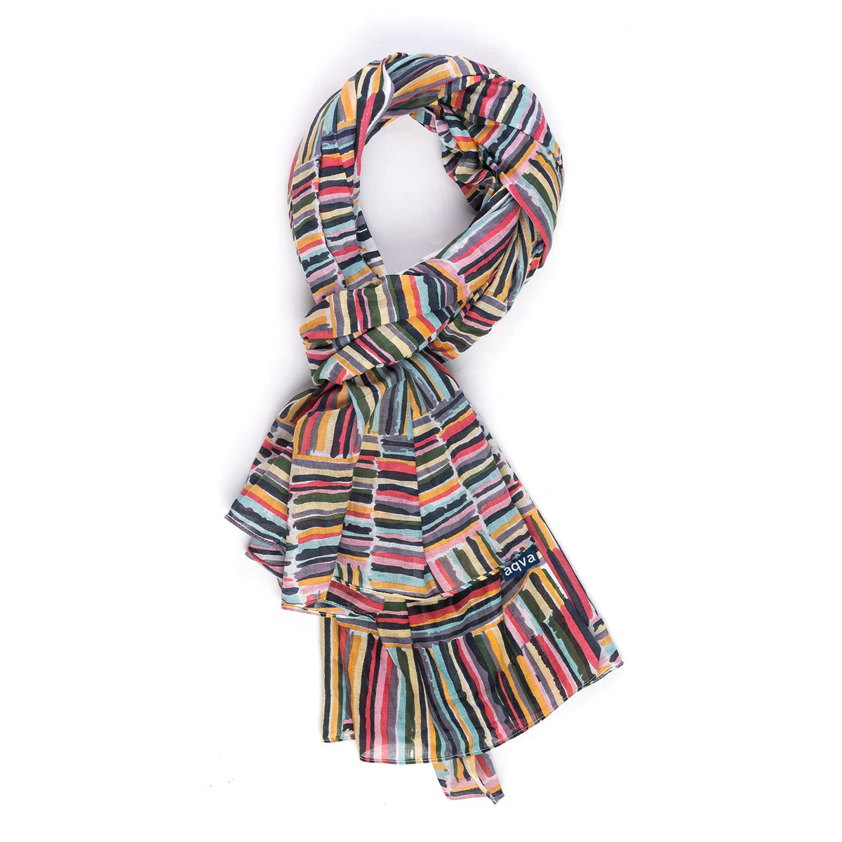 AQVA Printed Cotton Scarf for Women Stylish (Stokes) | Head and Face Cover Scarf for Girls with 100% Cotton | Soft & Lightweight Scarves/Stoles for all Weather (72 x 43 in)