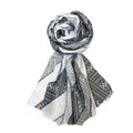 FAHABO Digital Print Mal Mal Cotton Scarf for Women – Soft, Lightweight Hijab, Head & Neck Wrap | Stylish Fashion Scarf (Ash Grey, Warm Grey, Rich Black)