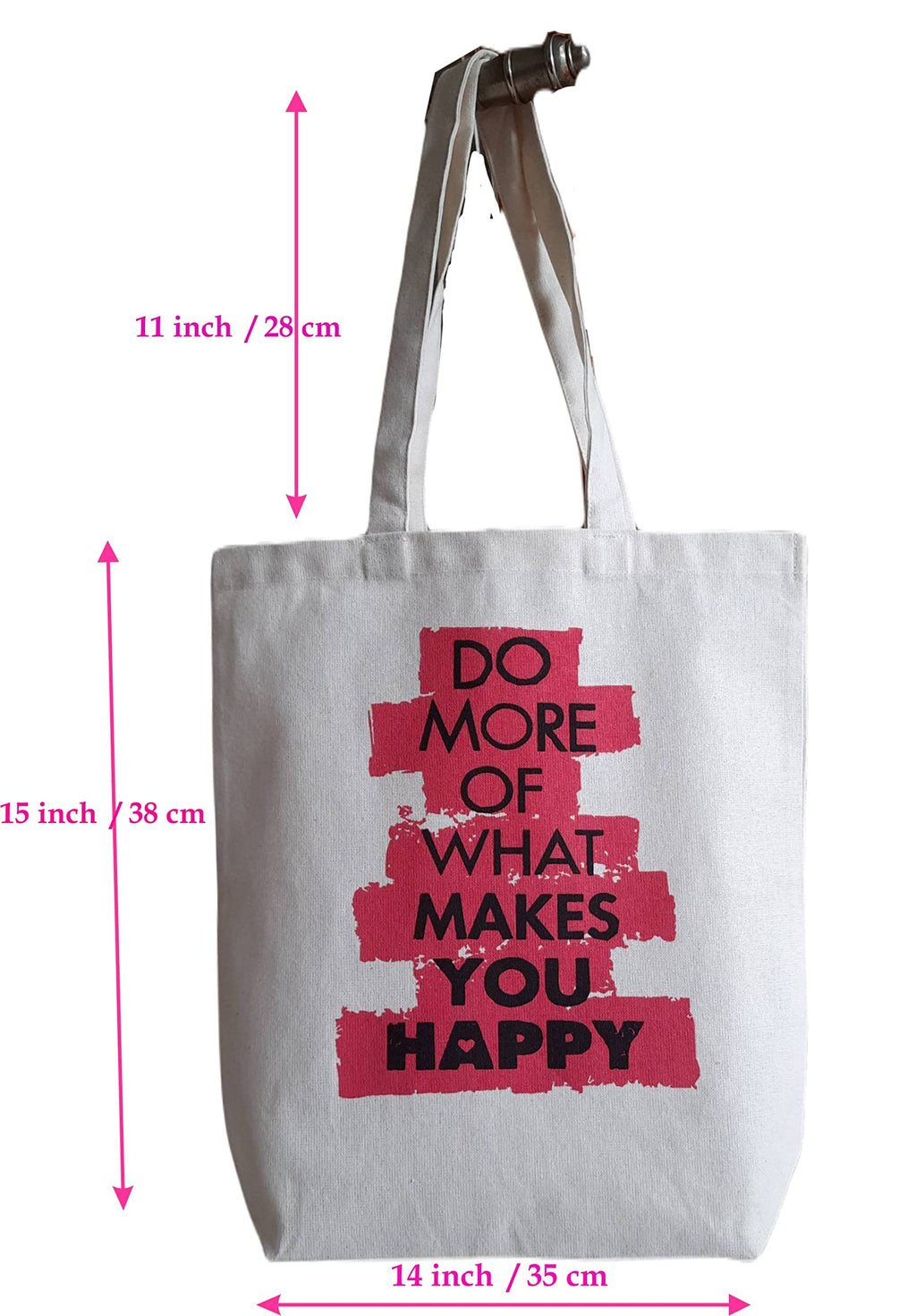Ero Cotton Tote bag | Reusable Shoppers Shoulder Bag | Cotton Shopping/Grocery Bag | Cotton carry bag (Pink)