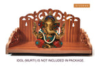 DIVOKAH® Plywood Small Wooden Temple for Home Office and Shop/Wall Hanging Temple/sinhasan/Pooja mandir/Pooja Stand/Hindola (8 MM Plywood Thickness) WDN_OMO
