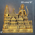 Servdharm Metal Ram Mandir Ayodhya Model for Pooja, Home Decor & Gifting (Size-8) Gold
