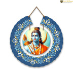 Artvibes Shri Ram Round Shape MDF Wooden Wall Art for Home Decoration | Spiritual Decor Items | Wall Art Paintings | Wall Poster | Wall Accents| Stylish Modern Artwork | Gift Items (WH_9810N)