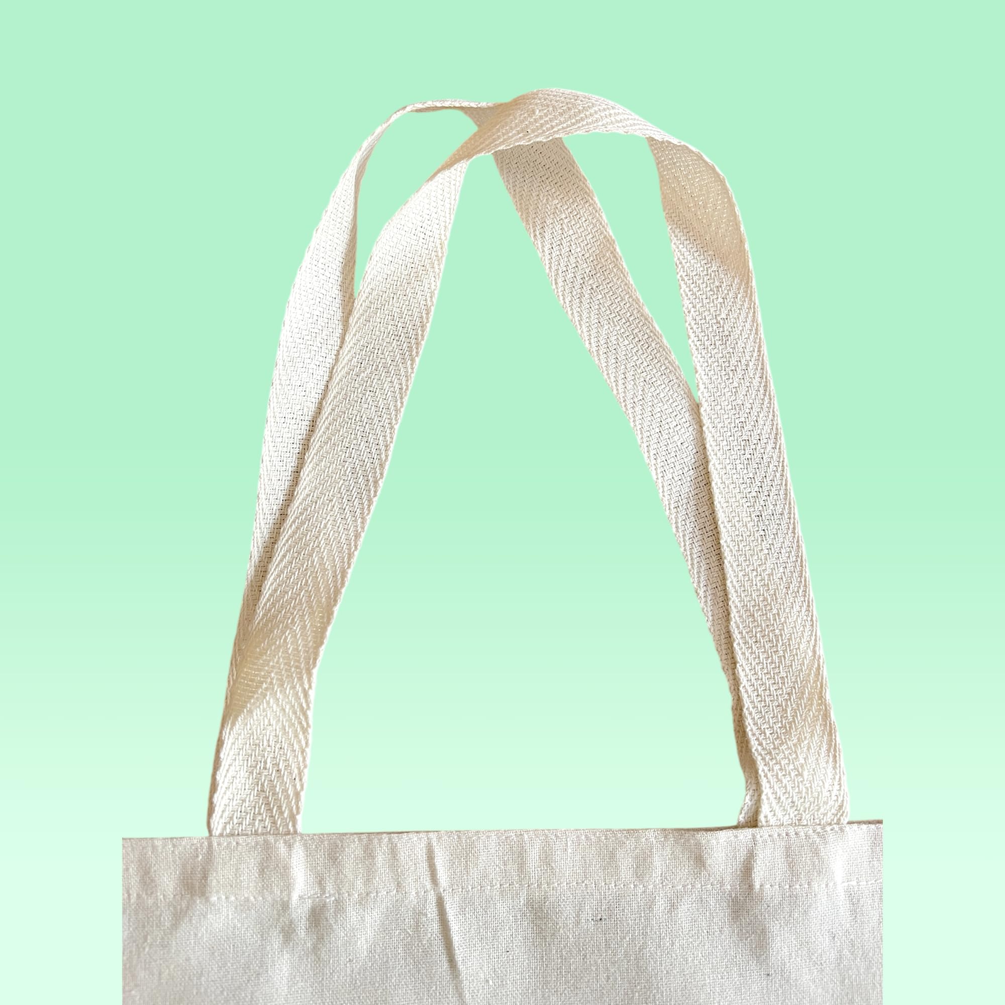 Plain Cotton Tote Bag, Natural, Reusable, for Shopping, Painting, School & Gym [Pack of 10 Bags]
