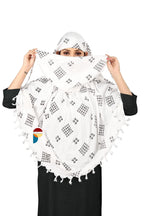 PRACHARAN Cotton Innovative Stylish Chex & Dot Printed Pattern Fancy Scarf With Sun Protection Cover Face Cotton Driving Scarf for Women's and Girls