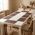 YELONA Placemats Set of 8, Heat-Resistant Woven Vinyl Table Mats, Non-Slip & Washable Dining Tablemats for Kitchen & Dinner Decor, Umber Brown (45cm x 30cm) Kafalo