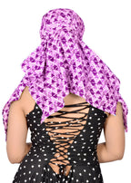 DEEPNYRA - LIVING STYLE Sun Protection Face Cover Cotton Printed Scarf Mask Head Wrap Bandana For Women and Girls Hijab Dupatta Double Layer Head Neck Face Hair Safety All Day Wear Scarf (Purple)