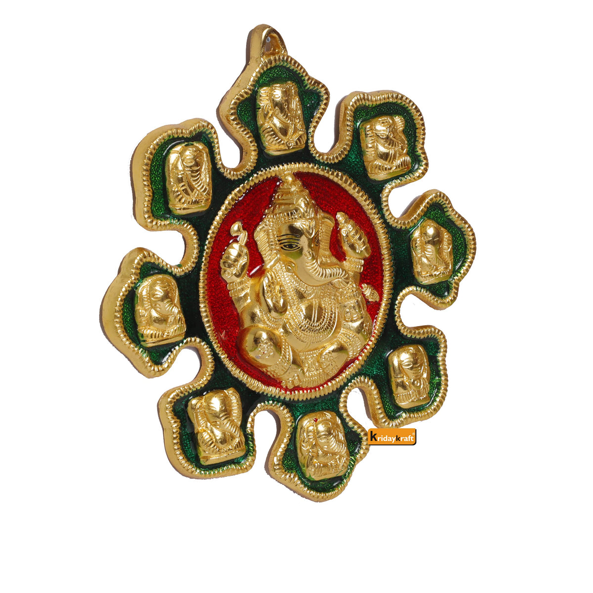 Prince Home Decor & Gifts Ganesha Astavinayaka (8 Avatar of Lord Ganesh) Hanging in Gold Finish Ideal for Gift Purpose