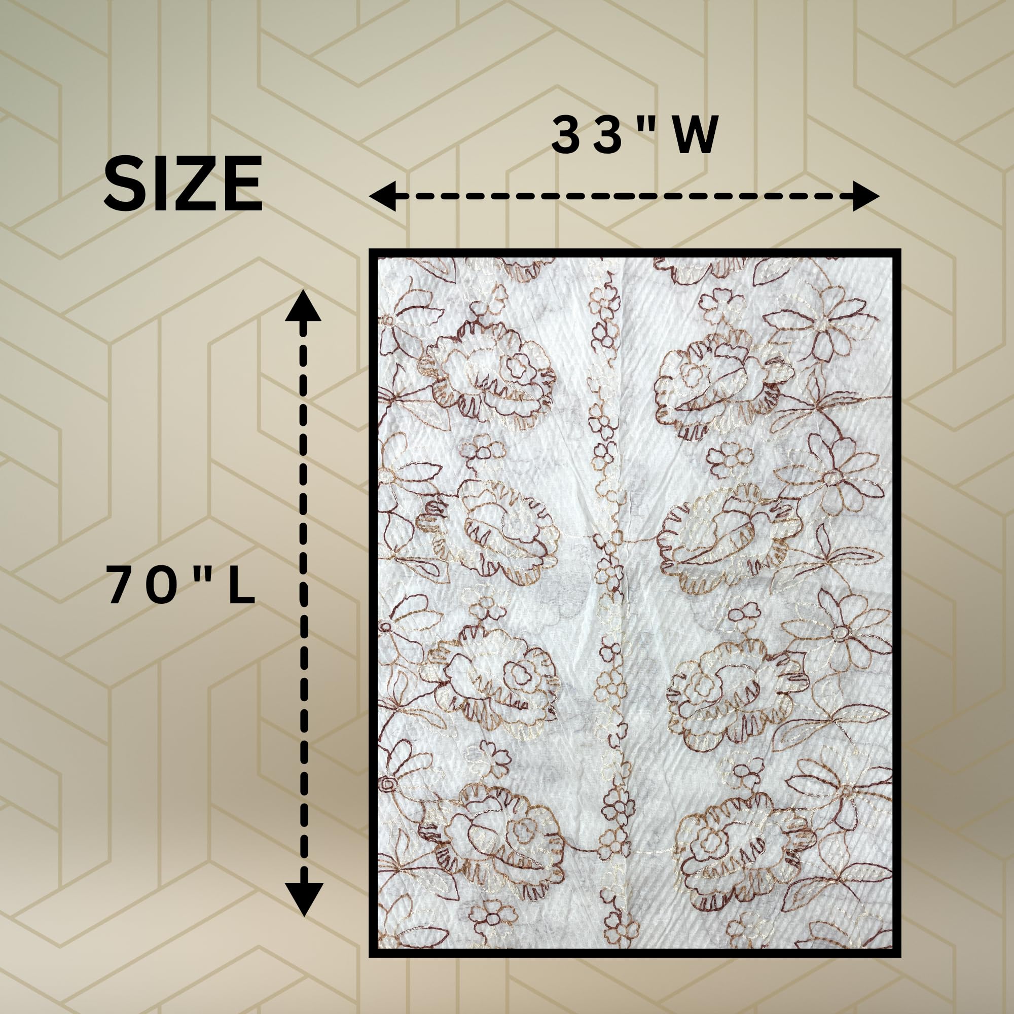 FAHABO Scarf Woman Pleated Cotton Scarves with Embroidery and Tassels | Hijab Scarf | Headscarf | Neck Scarf | Stoles | Wraps (Fairy Tale White -1)