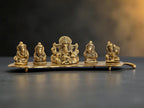 KridayKraft White Metal Gold Plated Ganesha on Leaf with Musical Instrument Metal Statue for Pooja,Home & Office Décor Ganesha Murti Idol,Showpiece Figurines,Religious Idol Decorative Gift Article...