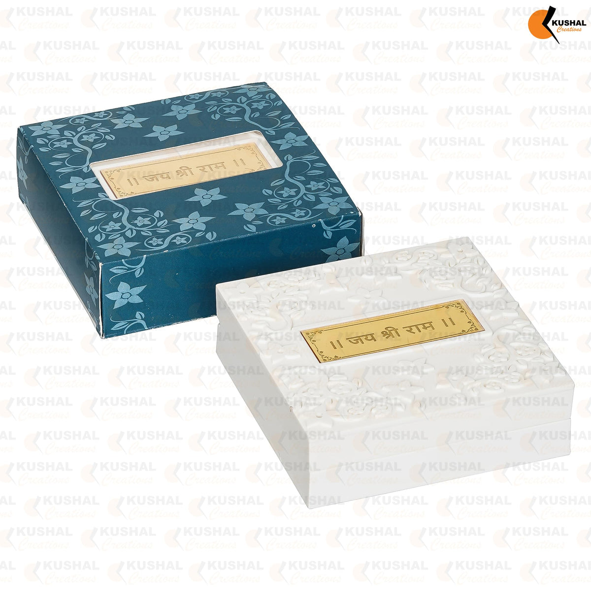 KUSHAL CREATIONS Charan Paduka Box | Religious Box | Pocket Temple (Ram Lala w)