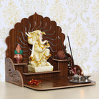 CrazyInk Wooden Handmade Wall Hanging Beautiful Temple | Small Pooja Mandir for Home and Office
