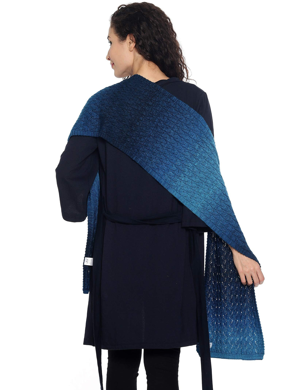 513 Women's Acrylic Woolen Tie & die Casual Warm Winter Wear Muffler Scarf Stole