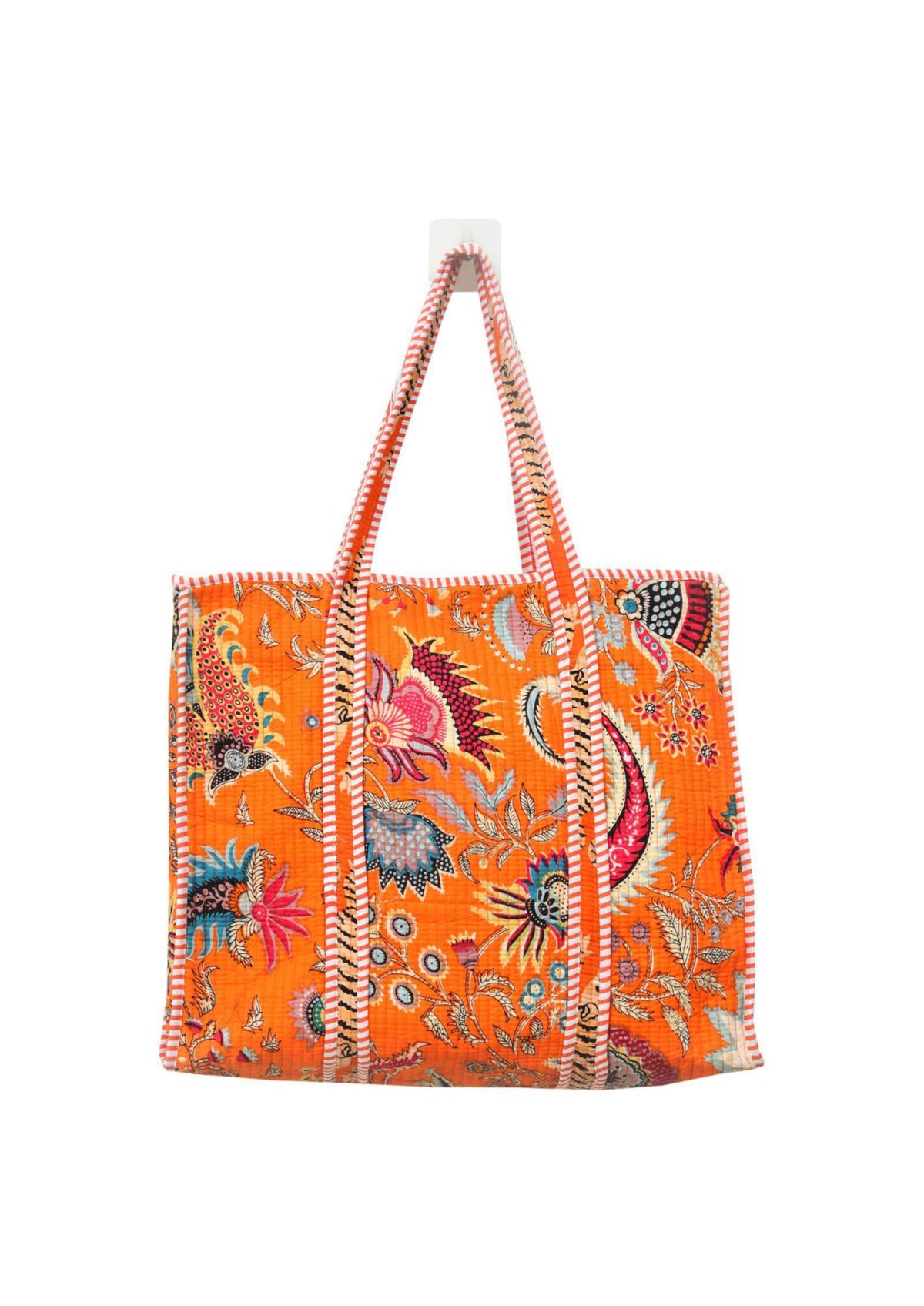Yda fashion Quilted Cotton Tote Bag – Reusable Large Shopping Bag for Women & Men, Lightweight Eco-Friendly Grocery Tote with Printed Design, Shoulder Bag for Travel, Beach & Daily Use