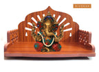 DIVOKAH® Plywood Small Wooden Temple for Home Office and Shop/sinhasan/Pooja Stand/Hindola (8.5 in * 6 in * 5.5 in) (8 MM Plywood Thickness) WDN OMSUN