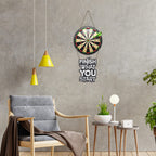 Artvibes Finish What You Start Dart Wooden Wall Hanger | Quotes Decor Item | Motivational Wall Decor | Wall Poster | Art Piece | Graphic Art | Gift Items | Office Wall Decoration Items (WH_5703N)