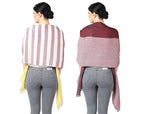 Flyer Women'S Stole for Female/Scarf Colour- Yellow & Purple AND Maroon Red & White Soft Viscose Ethnic Scarves Pack Of 2 ST-08-ST-12