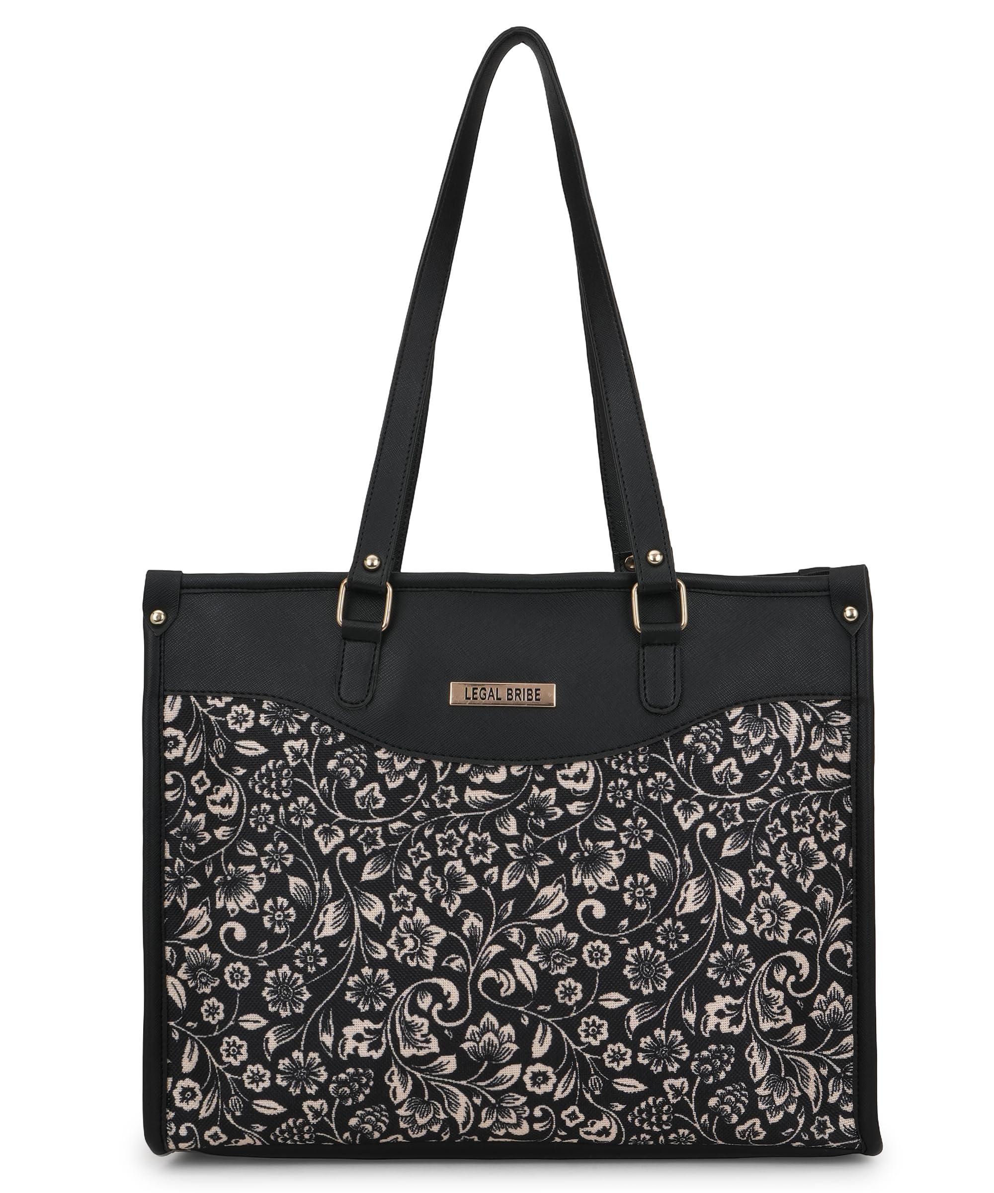 LEGAL BRIBE Printed Tote Bag (Black and White)