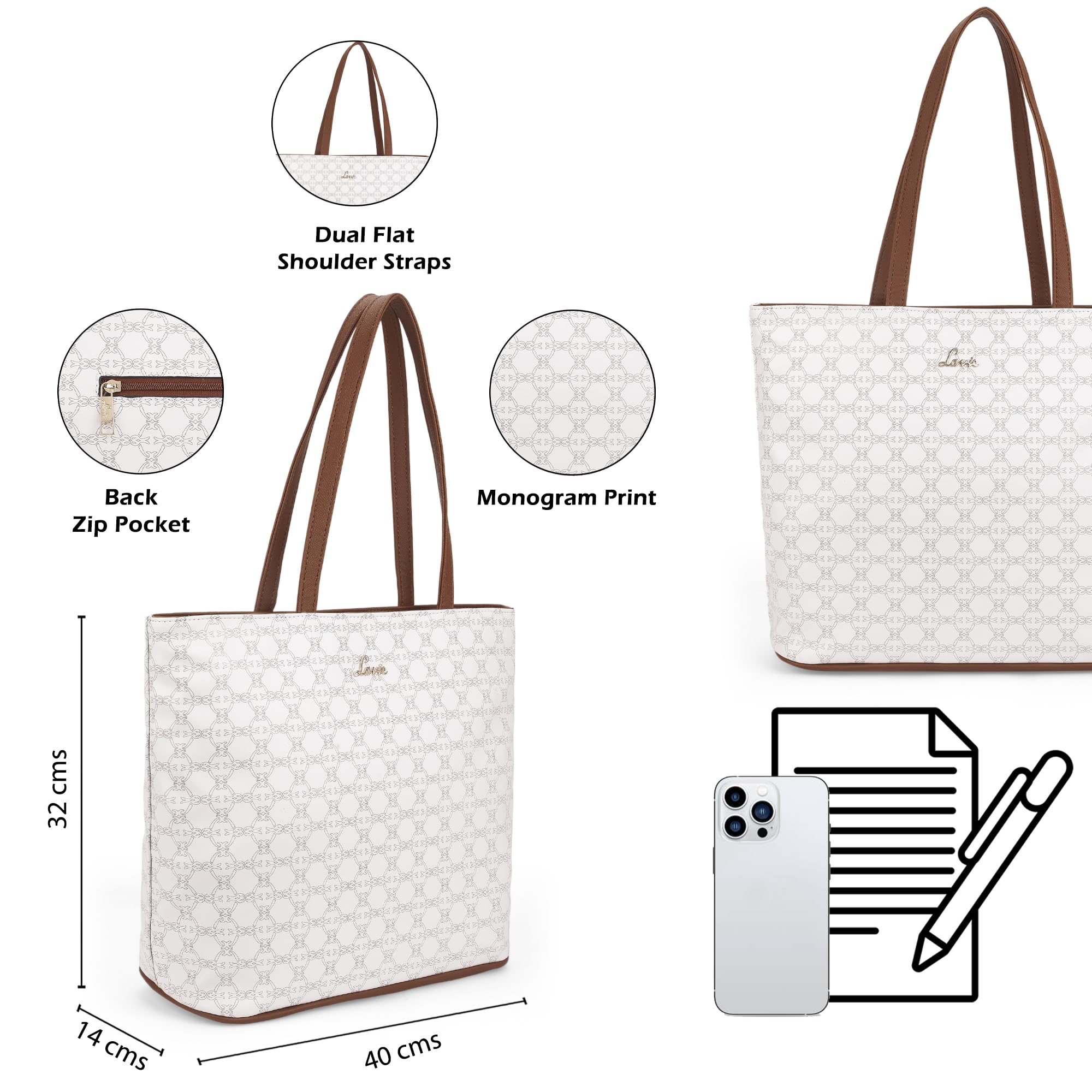 Lavie Mono Paige Women's Large Tote Bag | Ladies Purse Handbags | Gift for Women