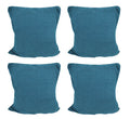House of Quirk Polar Fleece Fabric Cushion Cover with Zipper Pack of 4 (Teal, 45 x 45 cm)