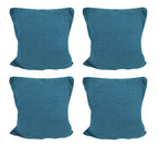 House of Quirk Polar Fleece Fabric Cushion Cover with Zipper Pack of 4 (Teal, 45 x 45 cm)
