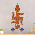 Artvibes Traditional Swastik Wall Hanging with Hamsa Hand & Evil Eye Charms | Wooden Vastu Decor for Home Entrance | Temple | Spiritual Hanging for Prosperity | Protection and Good Luck (WH_85104N)