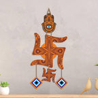 Artvibes Traditional Swastik Wall Hanging with Hamsa Hand & Evil Eye Charms | Wooden Vastu Decor for Home Entrance | Temple | Spiritual Hanging for Prosperity | Protection and Good Luck (WH_85104N)