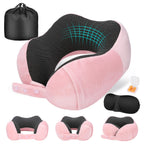 VIVITO 2-in-1 Plush Travel Neck Pillow with Eye Mask | Cute Cartoon Round Pillow for Kids & Adults | Soft Sleep Pillow & Light-Blocking Eye Mask for Flight, Train, Car & Home Naps (AnyColor/Pattern, Pack of 1)