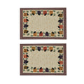 Galaxy Home Decor Dining Table 2 Table Mats ( Mat 13x18 inches ) Washable Cotton Linen Mat Jacquard Fabric, Multicolor (Hut Design, 2 Mats) Kafalo