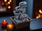 KridayKraft Stone Water Fountain Polyresin Showpiece for Home Garden Living Room Decor Decoration Gift Items, 26 CM