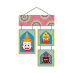 Artvibes Lord Jagannath Balabhadra Subhadra ji Designer Wooden Wall Hanging Decoration Items for Home | Spiritual Decor Items | Wall Poster| Stylish Modern Decor Item | Gift Items (WH_6537N)