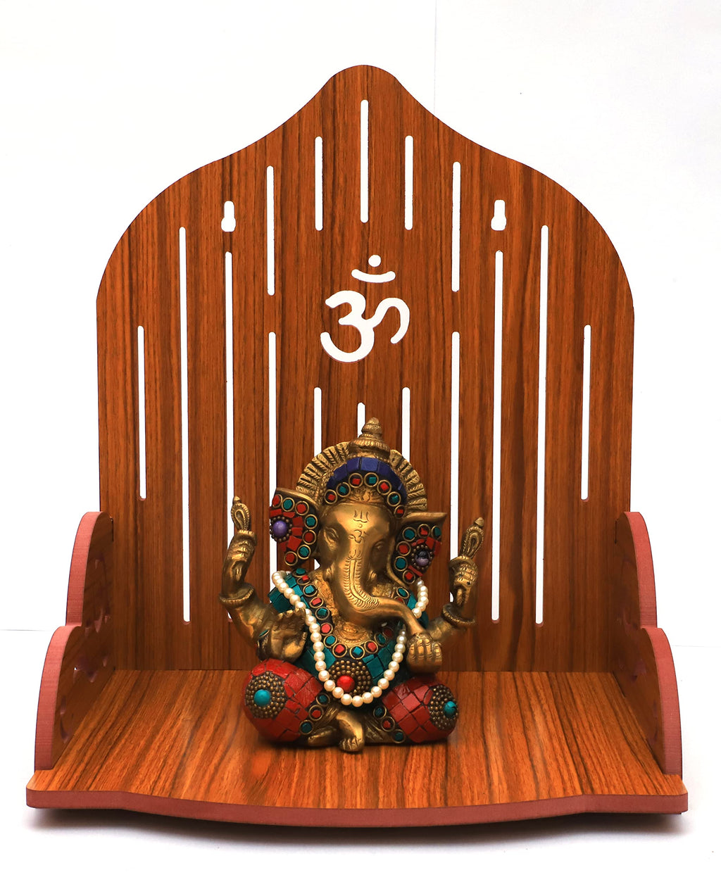 DIVOKAH® MDF Wooden Temple/Wooden chowki/Laddo Gopal Jhula/Swing/God singhasan (WDN OMLINE)
