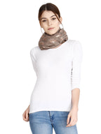FabSeasons Casual Light Brown Cotton Solid Scarf with Feathers Design Zari, Scarves, Stole, Duppatta & Shawl for Women & Girls for Summer & Winters, Size - 80 * 180 cms
