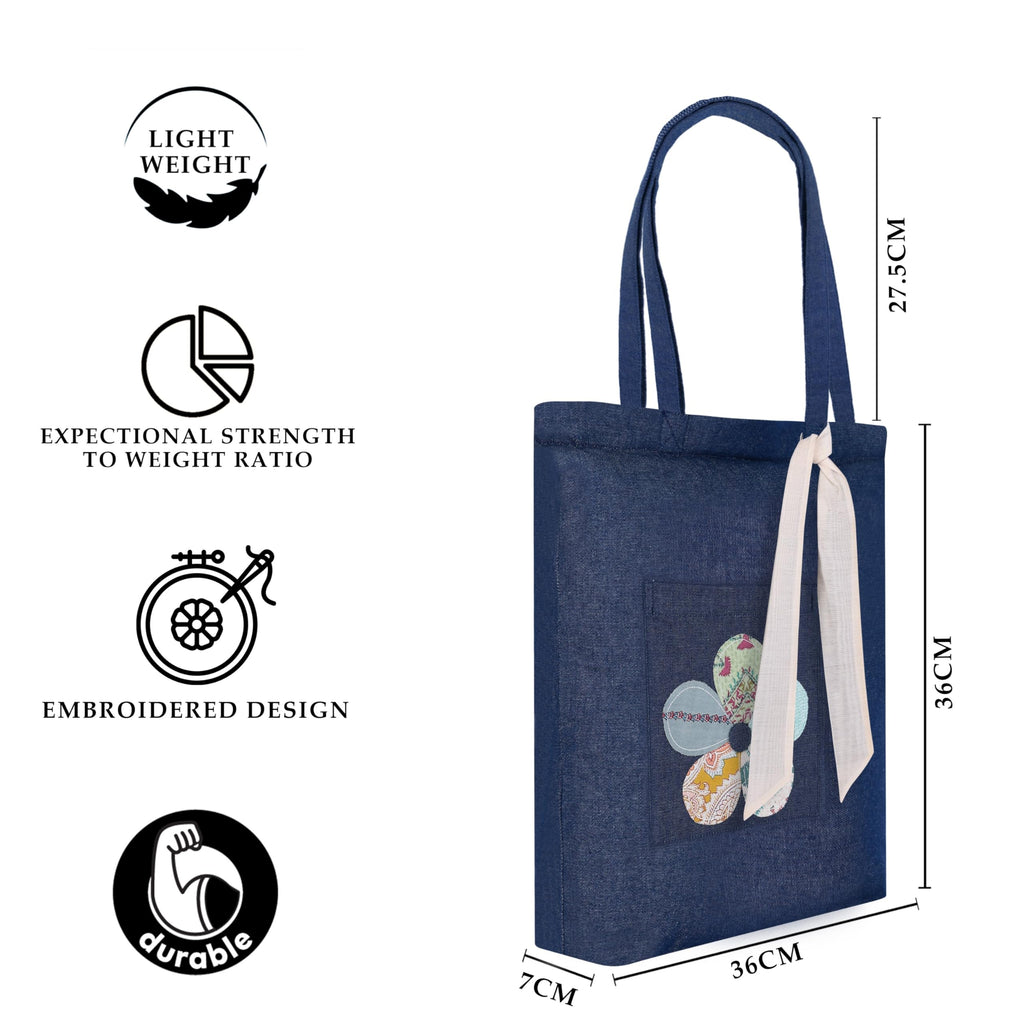 MASQ by Q-One Cute Genes Foldable Reusable Tote Bag for Women with Zip | College Bag for Girls | 100% Organic Canvas Tote for Shopping, Travel & Beach | Multi-Purpose Sturdy Bag with 15kg Capacity