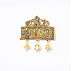 KridayKraft Tirupati Door Hanging Shankh Chakra Namah Latkan Gold Plating Antique Decorative for Home,Office & Room,Showpiece Figurines,Religious Idol..., 15 cm , 3 cm