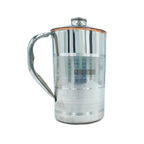 Adoko Premium Copper Lined Stainless Steel Water Jug Pitcher 1.5L | Ayurvedic Health Benefits, Luxury Design, Leak-Proof, Ideal for Serving & Storage