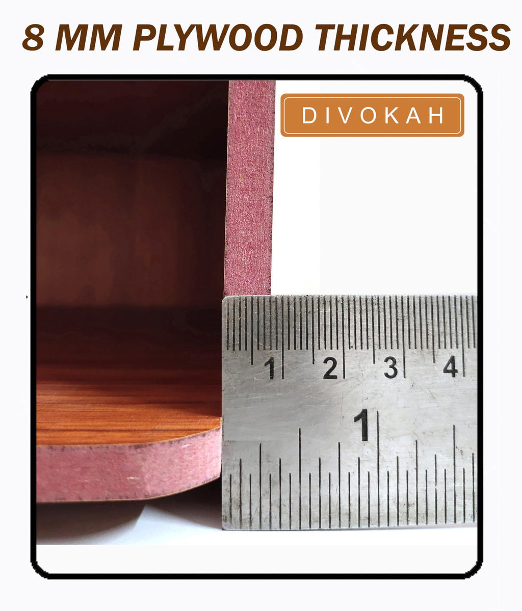 DIVOKAH® MDF Wooden Temple/Wooden chowki/Laddo Gopal Jhula/Swing/God singhasan (WDN SQRGNS)
