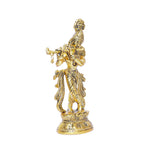 KridayKraft Lord Krishna Metal Statue,Krishna Murti Playing Flute for Temple Pooja,Decor Your Home,Office & Gift Your Relatives,Showpiece Figurines,Religious Idol,Gift Article...