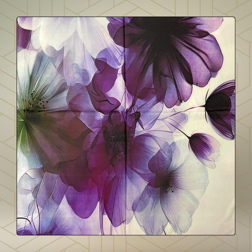 FAHABO Iconic Collection Digital Print Swiss Butter Cotton Scarf Stole for Women (Orchid Purple - Pu)