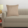 Yellow Weaves Jute Texture 250 TC Cushion Covers, (24 X 24 Inches), Beige, 1 Piece