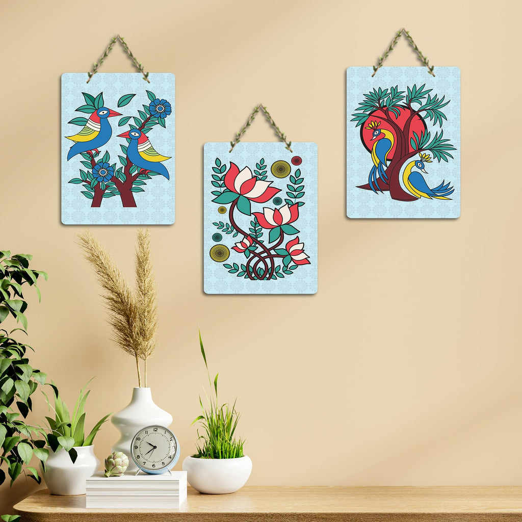 Artvibes Kalamkari Art Wall Hanging Home Decorative Wall Art for Living room | Bedroom | Gifts | Wall Hanger for Decoration | Modern Decor | Artwork | Wall Sculpture | Signs & Plaques (WH_96170N)