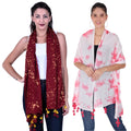 PALATT Cotton Scarf for Women | Lightweight Summer Stole for Women | Soft Breathable Ladies Scarf | Size 70 x 180 cm
