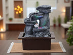 KridayKraft Stone Water Fountain Polyresin Showpiece for Home Garden Living Room Decor Decoration Gift Items, 26 CM