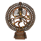 ARTVARKO Pure Brass Big Size Natraj Dancing Idol Natrajan Murti Om Nataraja Shiva Statue for Home Decor Height 24 Inch