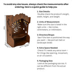 HOMEWEY DECOR Wooden Home Temple Handcrafted Support Heavy Idols Luxurious Finish Pooja Mandir for Home and Office Wall Mount for Room (Design2)