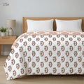 AYKA 100% Cotton Dohar Single Bed 56x85 Inch (143x216 cm) | 150 GSM Lightweight Cooling AC Blanket | Soft Breathable Modern Style Summer Comforter | Reversible Printed Quilt (Floral, Single) Kafalo