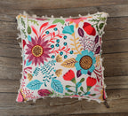 ishro home Premium Cushion Cover 18 inch x 18 inch | Set of 5 – Soft European Standard Fabric, Frill Design, Machine Washable | (5, Sun Garden, 18x18 Inch)