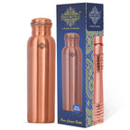 INDIAN ART VILLA Pure Copper Water Bottle With Plain Matt Finish Design, Drinkware, Storage Purpose, Volume-300 ML, Pack of 1