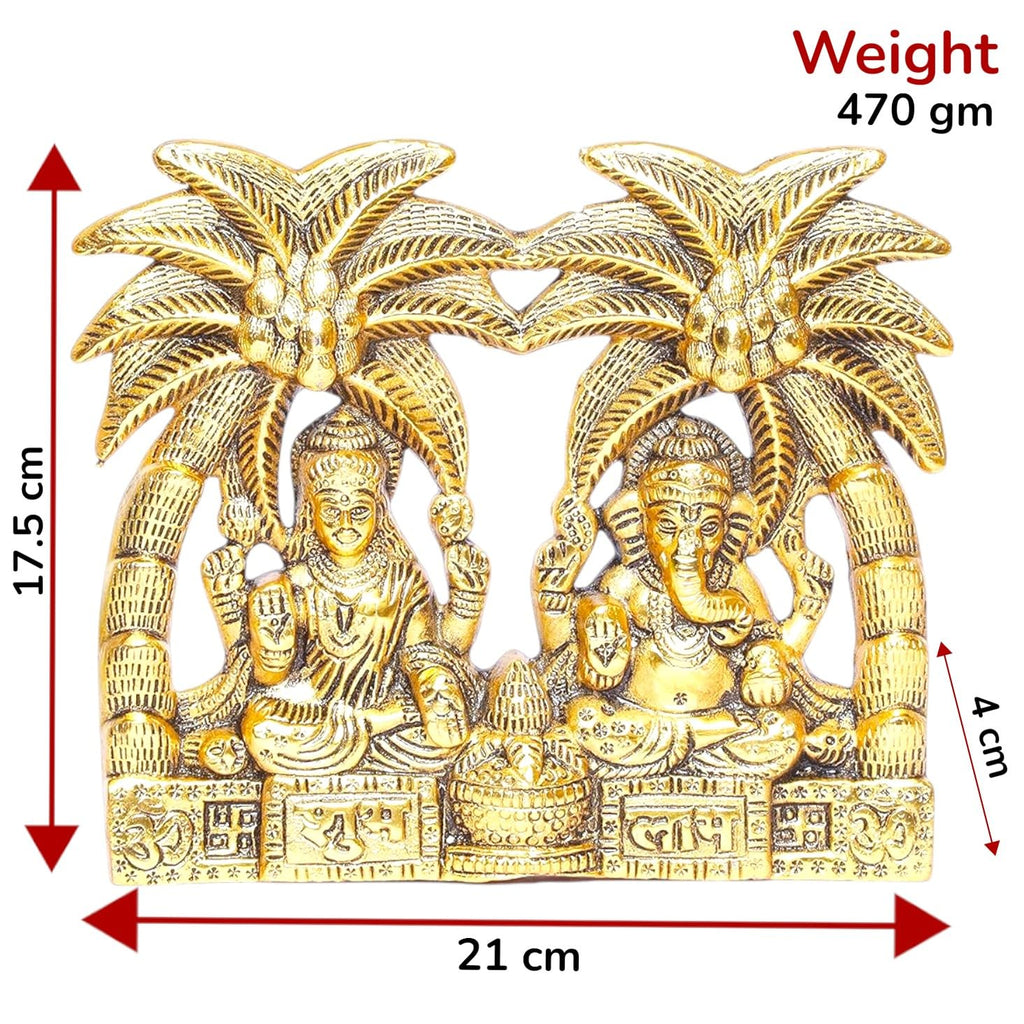 KridayKraft Metal Laxmi Ganesh Statue/Murti for Pooja Room & Home Office Décor,Laxmi Ganesha Idol for Diwali Gift,Religious Idol Showpiece Figurines Decorative & Diwali Poojan...