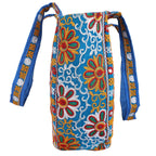 Craft Trade Women's Cotton Tote Bag with Zip 46x30x12 Cm Embroidered Shopping Bag Elephant Design - Sky Blue